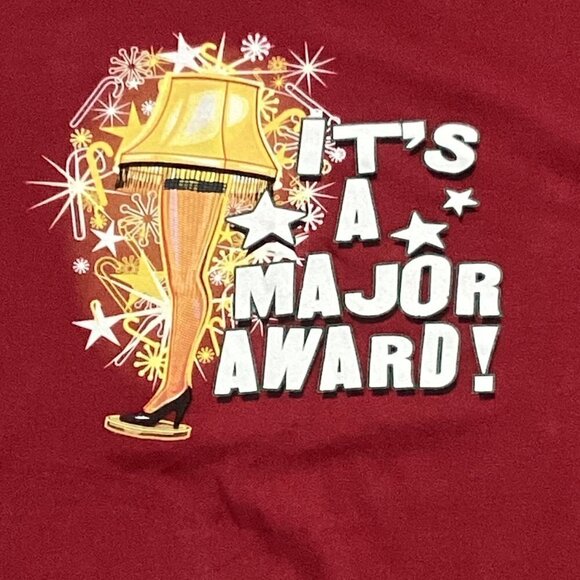 A Christmas Story "It's a Major Award!" Graphic Tee Top XL Red 41J - Picture 5 of 11
